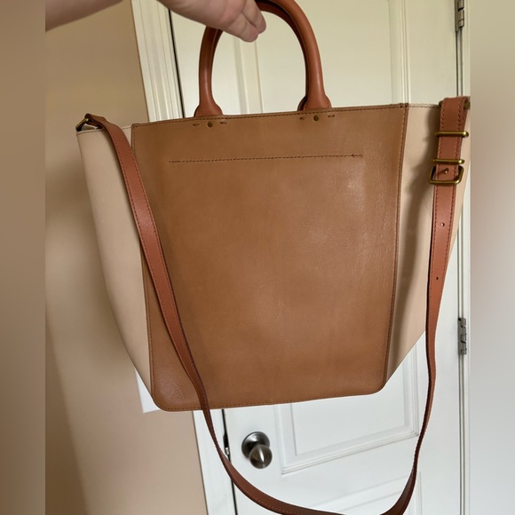 Madewell Leather Colorblock Tote - Picture 6 of 8
